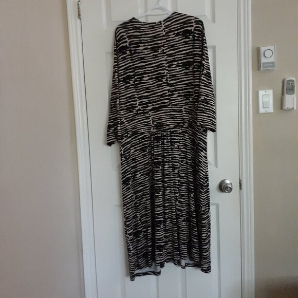 Seraphine Curve NWT Women's Maternity Size 22 Jersey Knot Zebra Print Dress - Picture 3 of 15